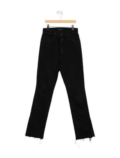 Pre-owned Favorite Daughter High-rise Straight Leg Jeans In Black
