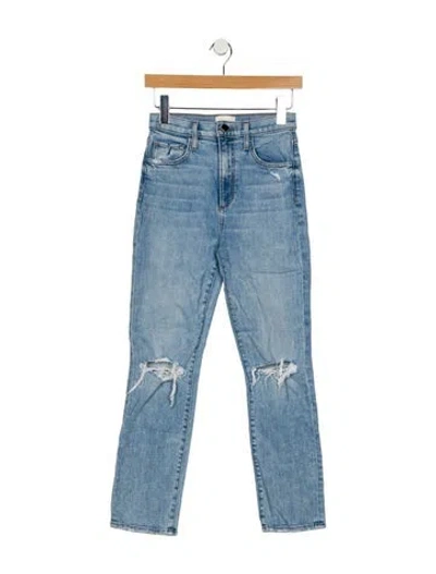 Pre-owned Favorite Daughter High-rise Straight Leg Jeans In Blue