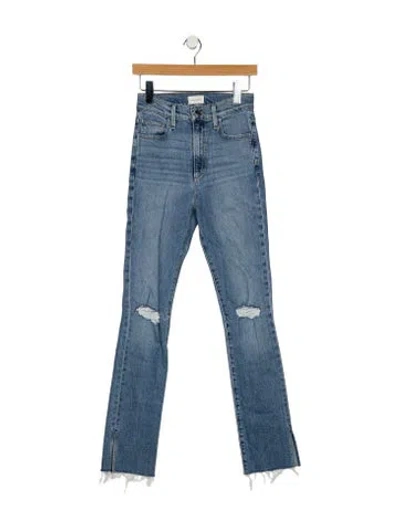 Pre-owned Favorite Daughter High-rise Straight Leg Jeans In Blue