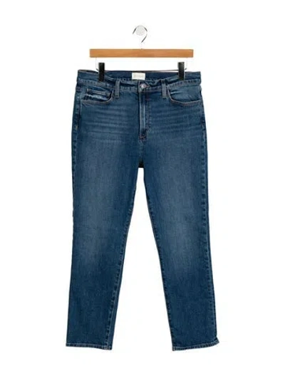 Pre-owned Favorite Daughter High-rise Straight Leg Jeans In Blue