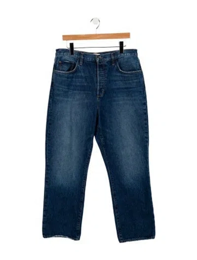 Pre-owned Favorite Daughter High-rise Straight Leg Jeans In Blue