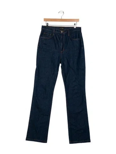 Pre-owned Favorite Daughter High-rise Straight Leg Jeans In Blue