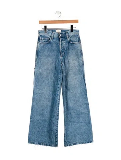 Pre-owned Favorite Daughter High-rise Straight Leg Jeans In Blue