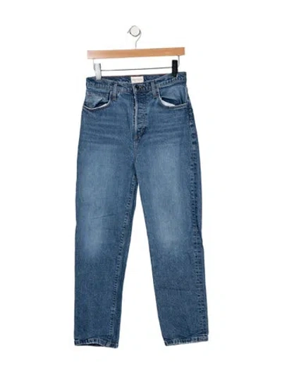 Pre-owned Favorite Daughter High-rise Straight Leg Jeans In Blue