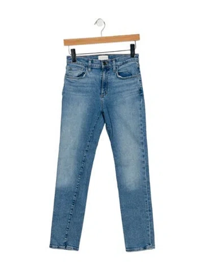 Pre-owned Favorite Daughter High-rise Straight Leg Jeans In Blue