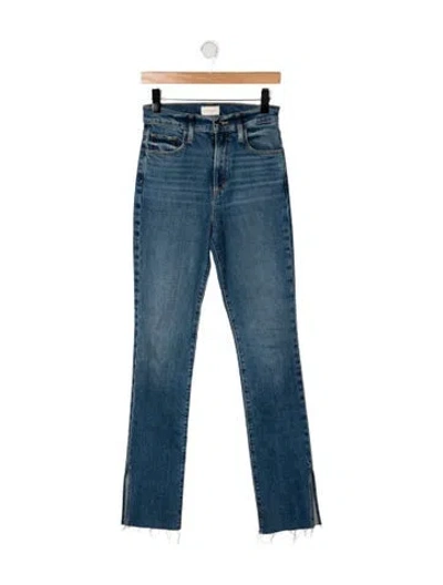 Pre-owned Favorite Daughter High-rise Straight Leg Jeans In Blue