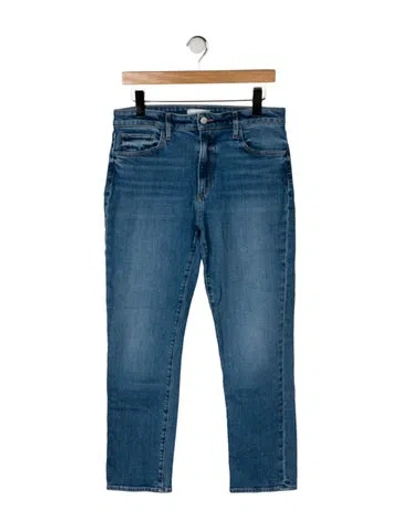 Pre-owned Favorite Daughter High-rise Straight Leg Jeans In Blue