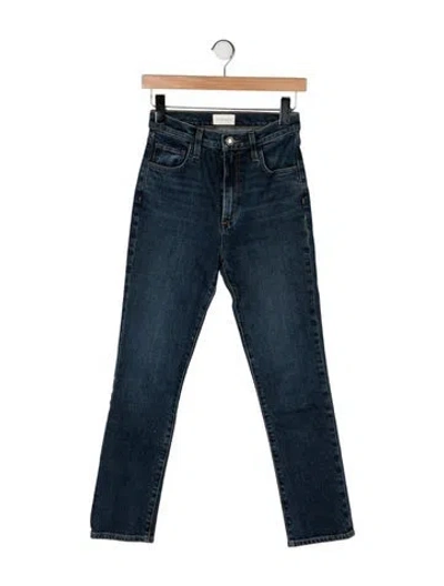 Pre-owned Favorite Daughter High-rise Straight Leg Jeans In Blue