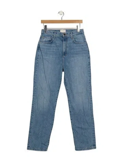 Pre-owned Favorite Daughter High-rise Straight Leg Jeans In Blue