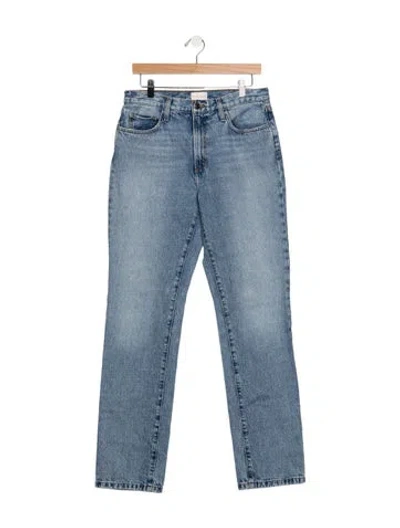 Pre-owned Favorite Daughter High-rise Straight Leg Jeans In Blue