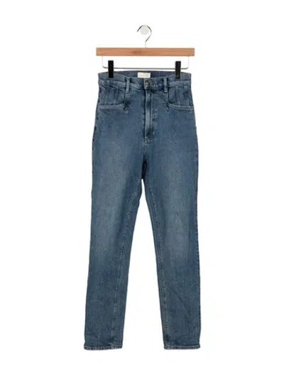 Pre-owned Favorite Daughter High-rise Straight Leg Jeans In Blue