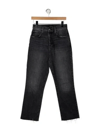 Pre-owned Favorite Daughter High-rise Straight Leg Jeans In Gray