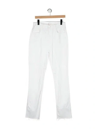 Pre-owned Favorite Daughter High-rise Straight Leg Jeans In White