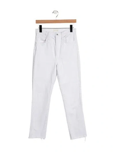 Pre-owned Favorite Daughter High-rise Straight Leg Jeans In White