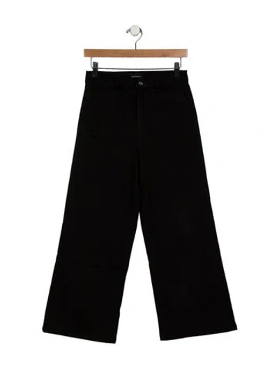 Pre-owned Favorite Daughter High-rise Wide Leg Jeans In Black