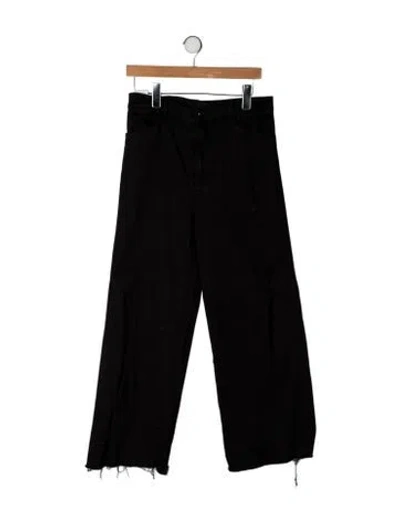 Pre-owned Favorite Daughter High-rise Wide Leg Jeans In Black