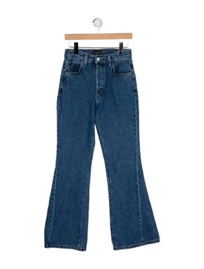 Pre-owned Favorite Daughter High-rise Wide Leg Jeans In Blue