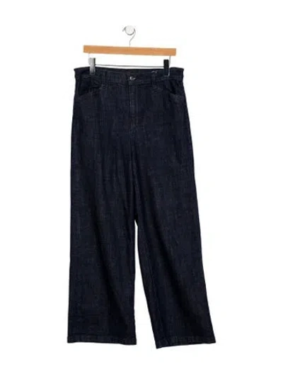 Pre-owned Favorite Daughter High-rise Wide Leg Jeans In Blue