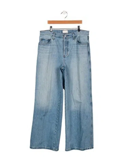 Pre-owned Favorite Daughter High-rise Wide Leg Jeans In Blue