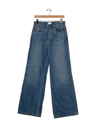 Pre-owned Favorite Daughter High-rise Wide Leg Jeans In Blue