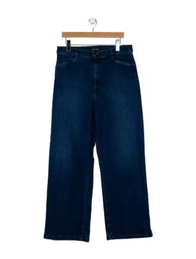Pre-owned Favorite Daughter High-rise Wide Leg Jeans In Blue