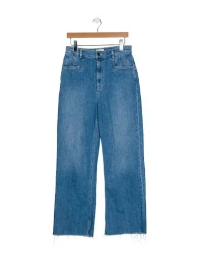 Pre-owned Favorite Daughter High-rise Wide Leg Jeans In Blue