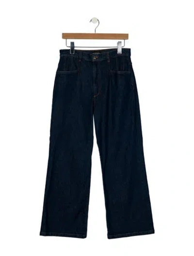 Pre-owned Favorite Daughter High-rise Wide Leg Jeans In Blue