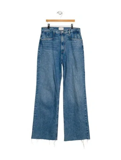 Pre-owned Favorite Daughter High-rise Wide Leg Jeans In Blue
