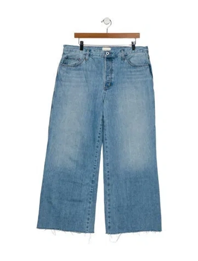 Pre-owned Favorite Daughter High-rise Wide Leg Jeans In Blue