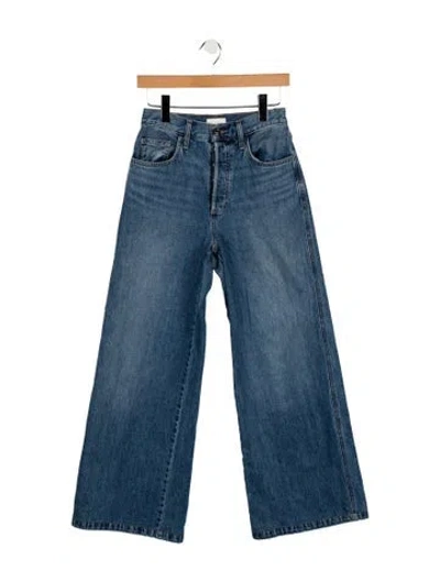 Pre-owned Favorite Daughter High-rise Wide Leg Jeans In Blue