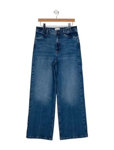Pre-owned Favorite Daughter High-rise Wide Leg Jeans In Blue
