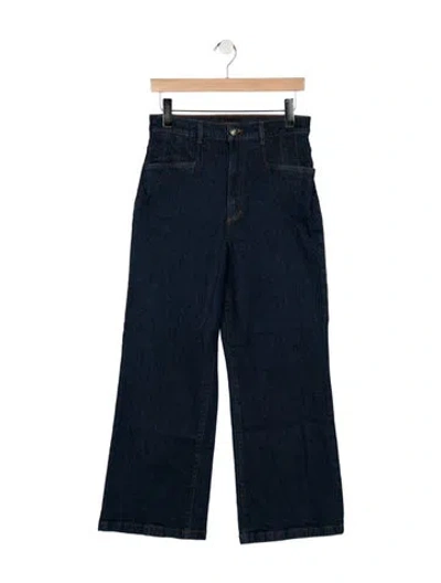 Pre-owned Favorite Daughter High-rise Wide Leg Jeans In Blue