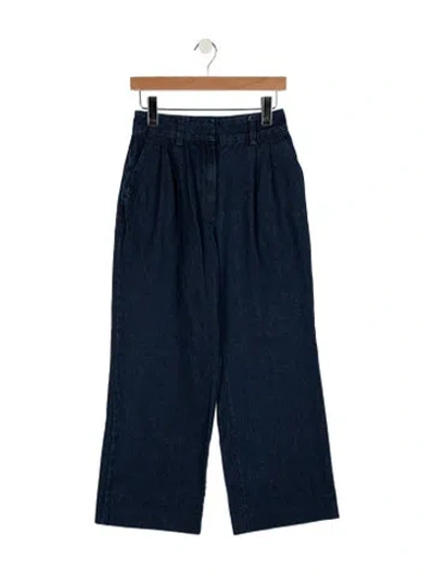 Pre-owned Favorite Daughter High-rise Wide Leg Jeans In Blue