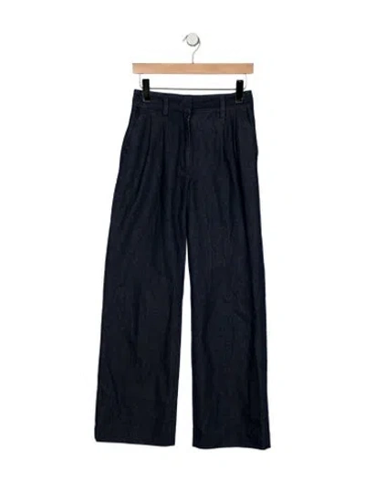 Pre-owned Favorite Daughter High-rise Wide Leg Jeans In Blue