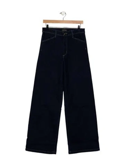 Pre-owned Favorite Daughter High-rise Wide Leg Jeans In Blue