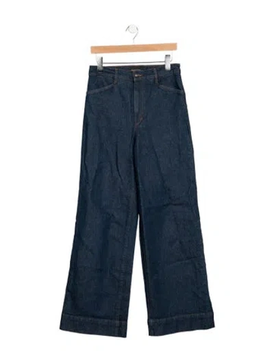 Pre-owned Favorite Daughter High-rise Wide Leg Jeans In Blue