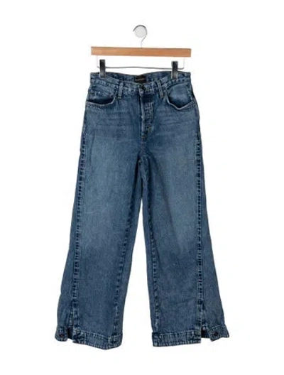 Pre-owned Favorite Daughter High-rise Wide Leg Jeans In Blue