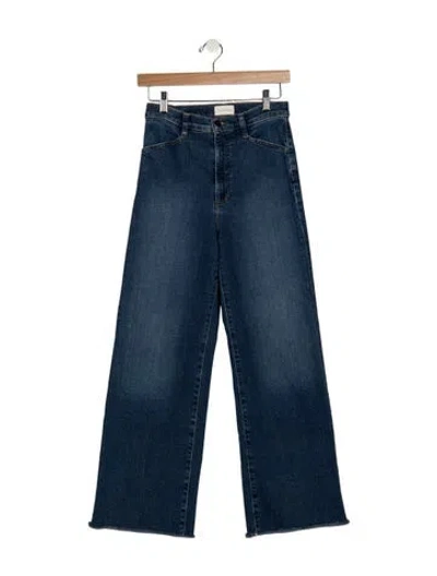 Pre-owned Favorite Daughter High-rise Wide Leg Jeans In Blue