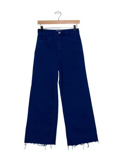 Pre-owned Favorite Daughter High-rise Wide Leg Jeans In Blue