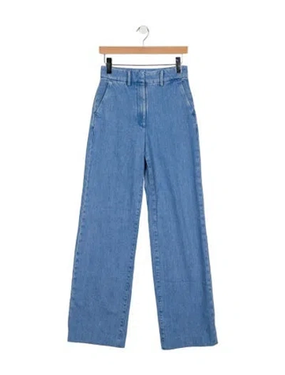 Pre-owned Favorite Daughter High-rise Wide Leg Jeans In Blue