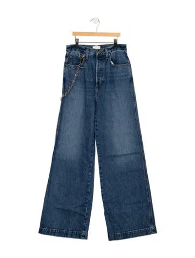 Pre-owned Favorite Daughter High-rise Wide Leg Jeans W/ Tags In Blue