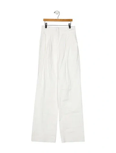 Pre-owned Favorite Daughter High-rise Wide Leg Jeans In White