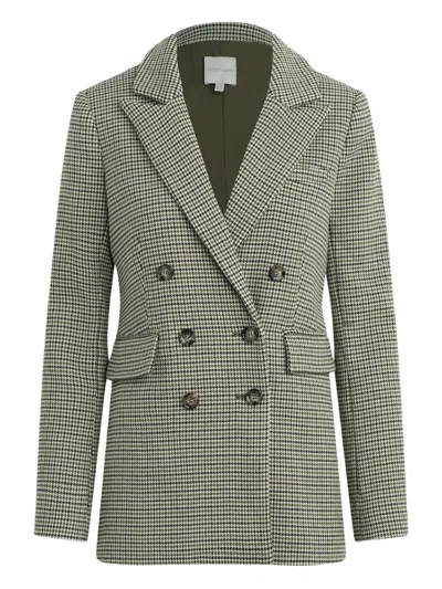 FAVORITE DAUGHTER HOUNDSTOOTH DOUBLE-BREASTED BLAZER