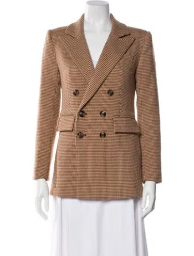 Pre-owned Favorite Daughter Houndstooth Print Blazer In Neutral