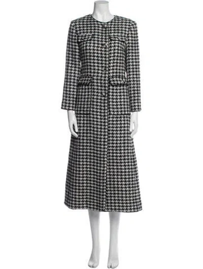 Pre-owned Favorite Daughter Houndstooth Print Trench Coat In Multi