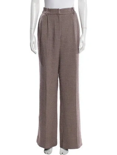 Pre-owned Favorite Daughter Houndstooth Print Wide Leg Pants