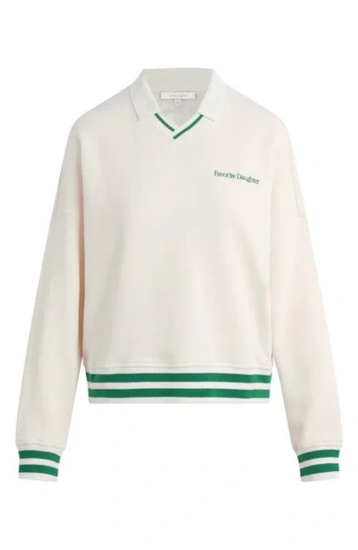 Favorite Daughter Ivy League Rugby Sweatshirt In Ivory
