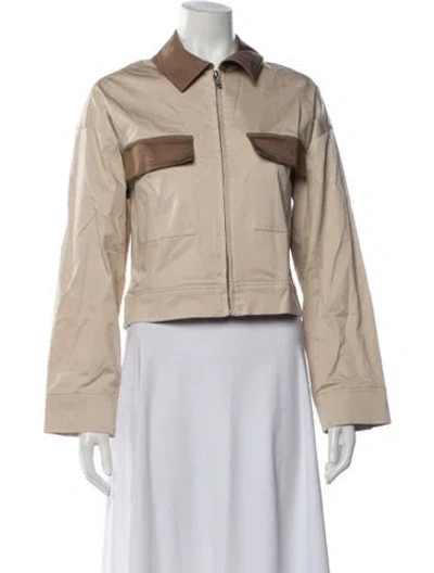 Pre-owned Favorite Daughter Jacket In Brown/neutrals