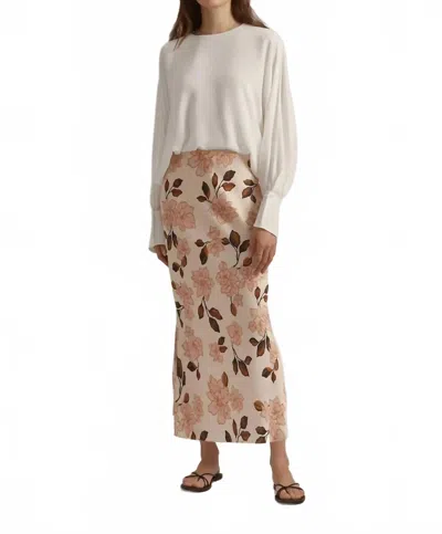 Favorite Daughter Josie Floral Maxi Skirt In Bare Roses In Brown