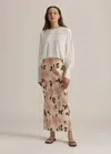Favorite Daughter Josie Midi Skirt In Bare Roses In Multi